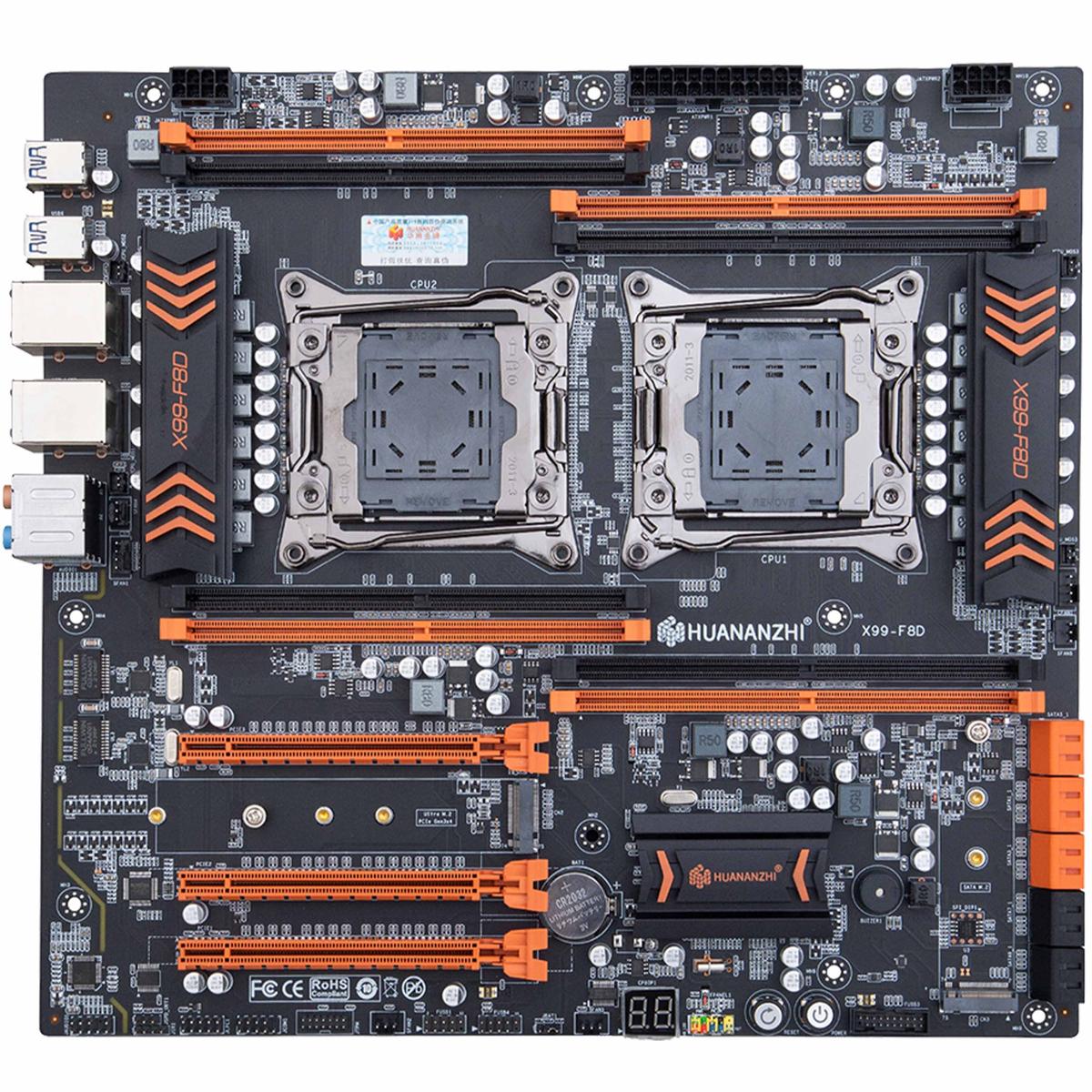 Motherboard Eatx X99 Double CPU LGA 2011 V3 Xeon 8 X DDR4 ECC Server PC