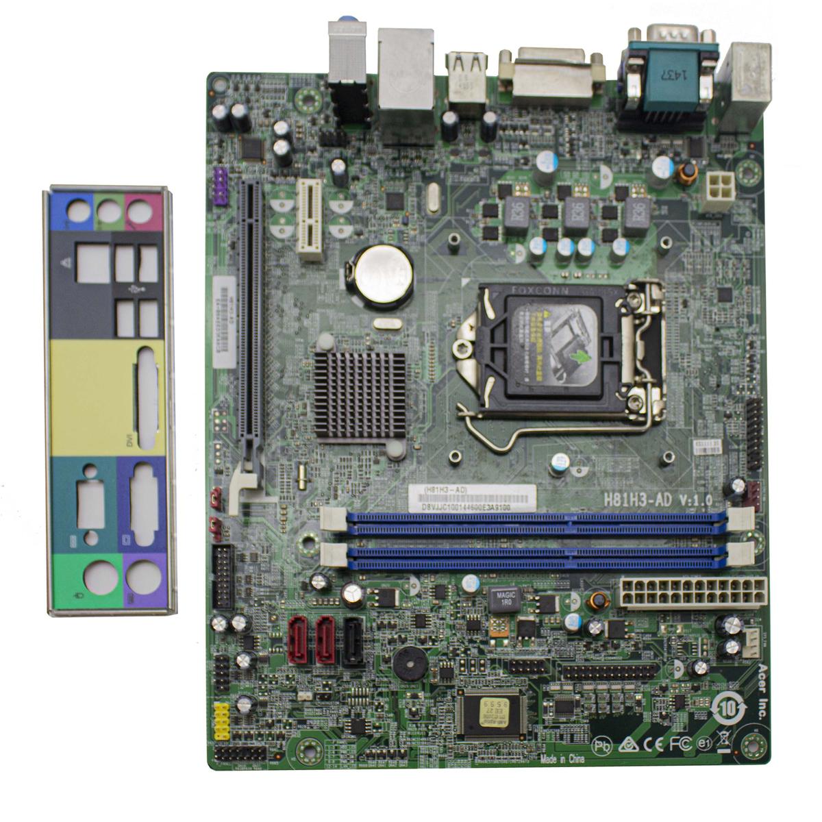 Motherboard Acer H81H3-AD LGA1150 Micro-Atx Matx 2 X DDR3 VGA DVI 1150 - Picture 1 of 3