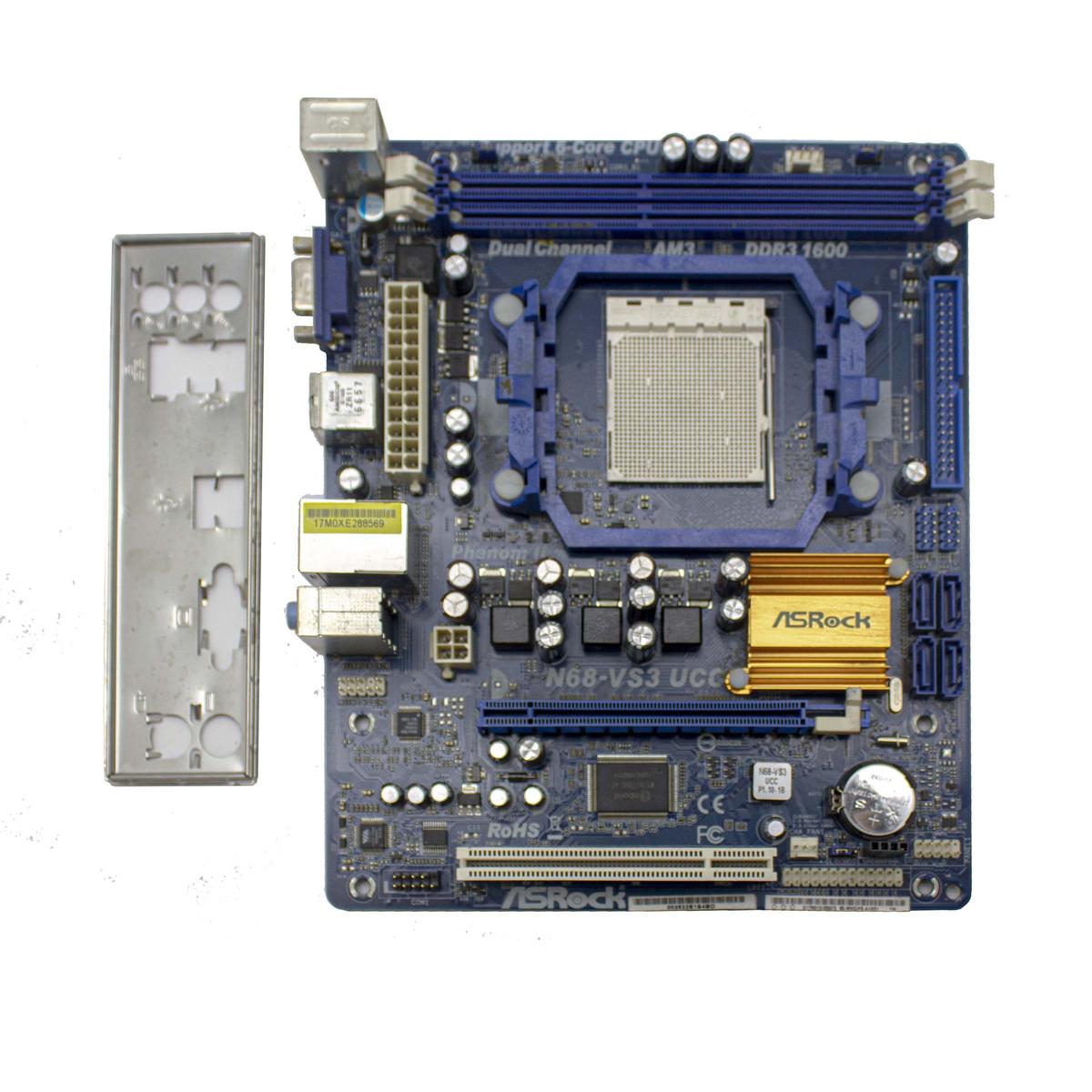 Scheda Madre Asrock N68-vs3 Ucc Amd Am3 Micro-atx Matx 2 X Ddr3 V Ricondizionato - Foto 1 di 4