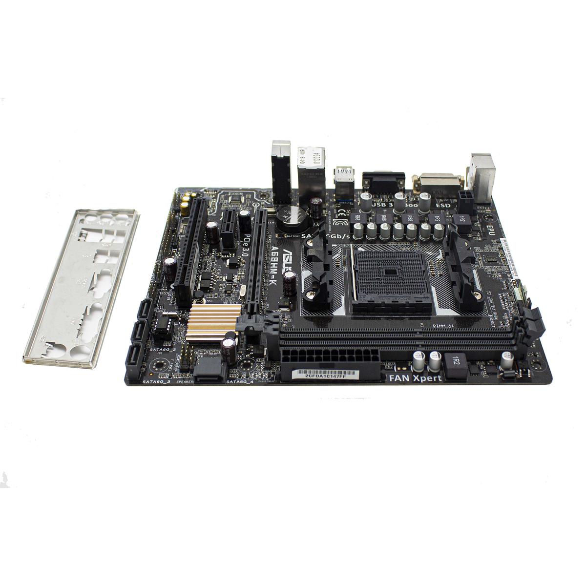Motherboard Asus A68HM-K AMD FM2 + Micro-Atx Matx 2 X DDR3 VGA DVI - Picture 2 of 4