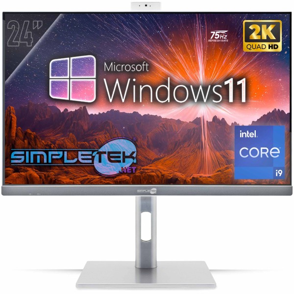 ALL IN ONE 24" 2K 75Hz i9 9°GEN WINDOWS 11