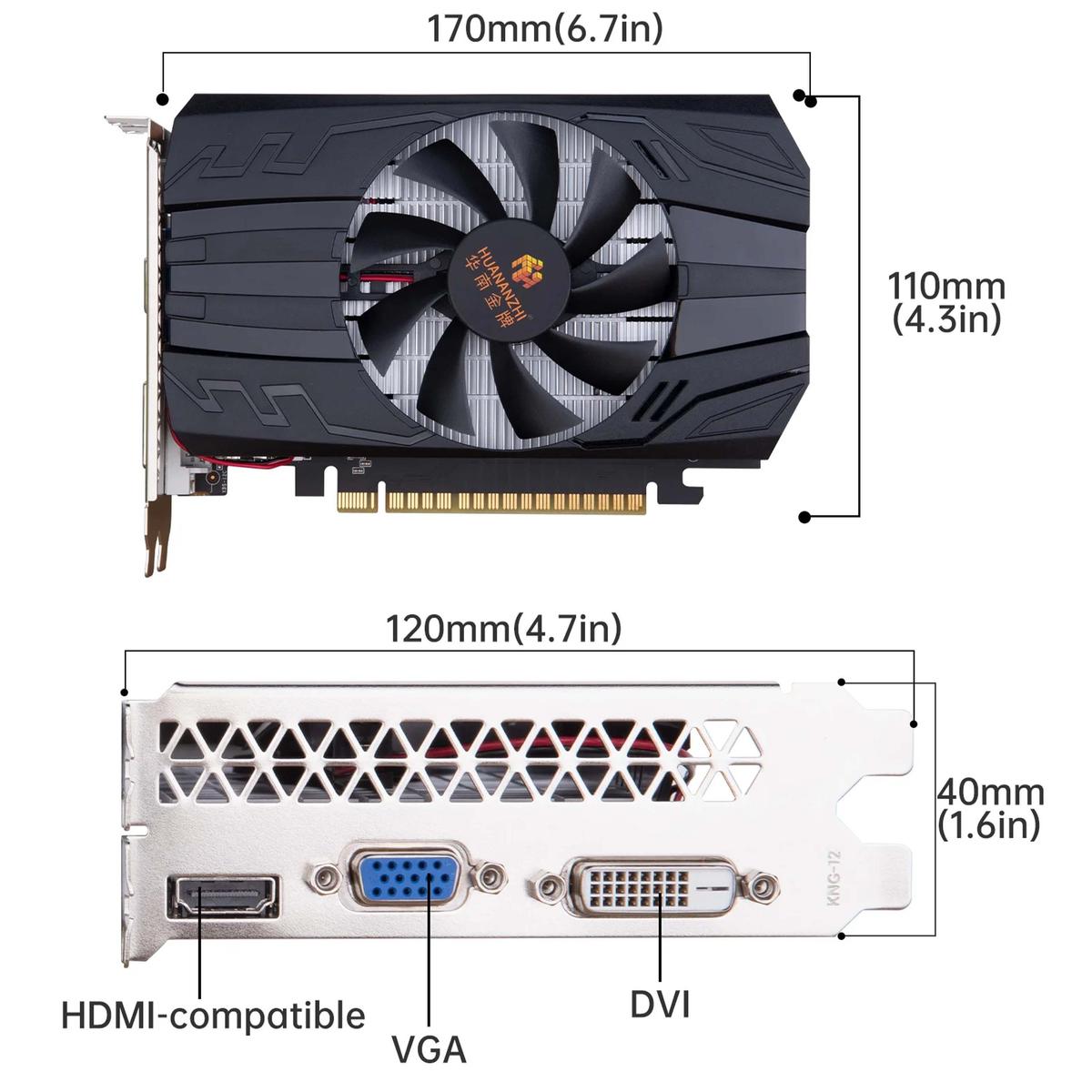 NVIDIA GTX 650 2GB GDDR5 Carte Vidéo Gaming Édition 128BIT VGA DVI HDMI - Photo 2/4