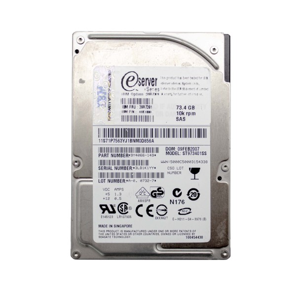 SEAGATE ST973401SS 73.4GB HDD 2,5” FAT SAS HARD DISK SERVER DISCO NAS 10K RPM