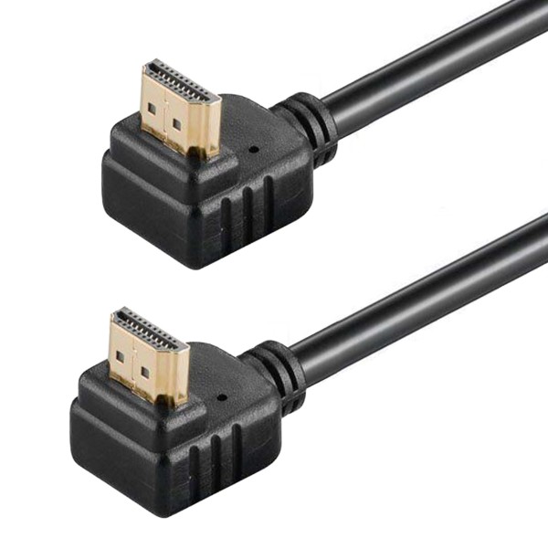 CAVO HDMI 0,3M 30CM 4K 8K FULL HD ANGOLARE BIANCO AD ANGOLO 90° ADATTATORE PC