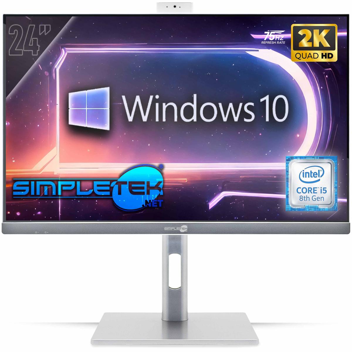 All IN One 24 " 2K 75Hz i5 8° Gen Win 10 RAM 8GB SSD 120GB Gaming Render' Vesa