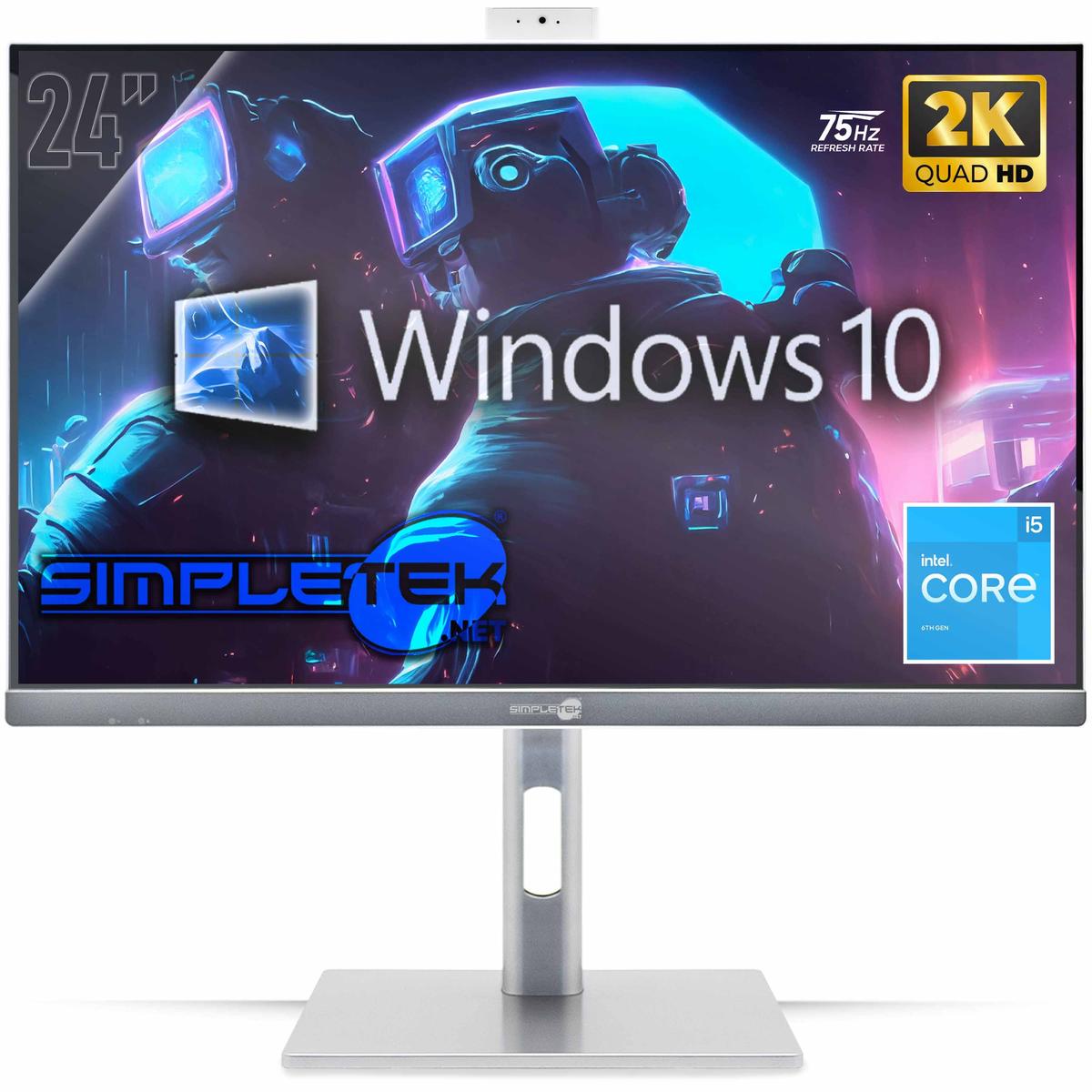 All IN One 24 " 2K 75HZ i5 6° Gen WIN10 Aio RAM 8GB SSD 240GB Gaming Rendering - Picture 1 of 9