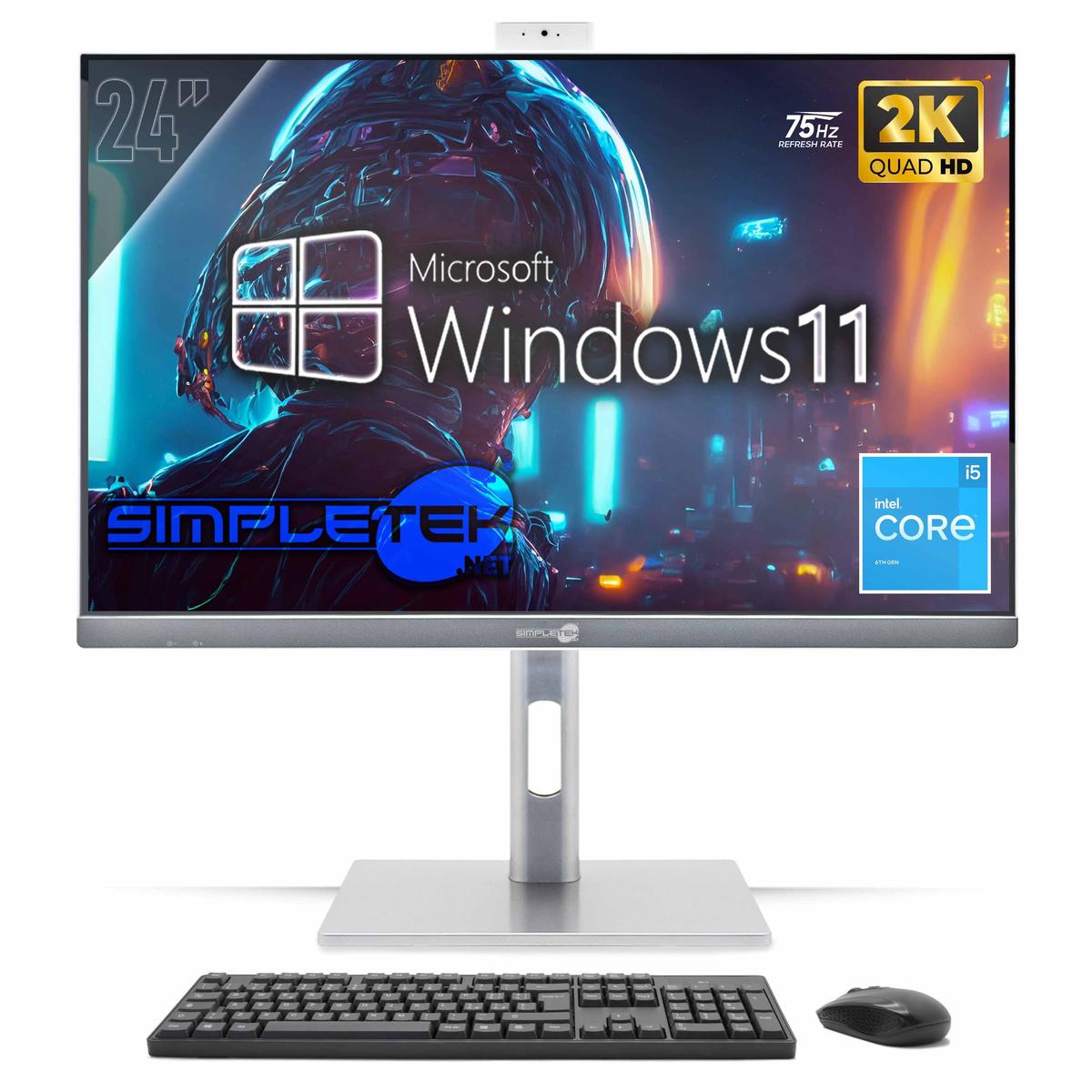 All IN One 24 " 2K 75HZ i5 6° Gen Win 11 RAM 16GB SSD 480GB Gaming - Picture 9 of 9