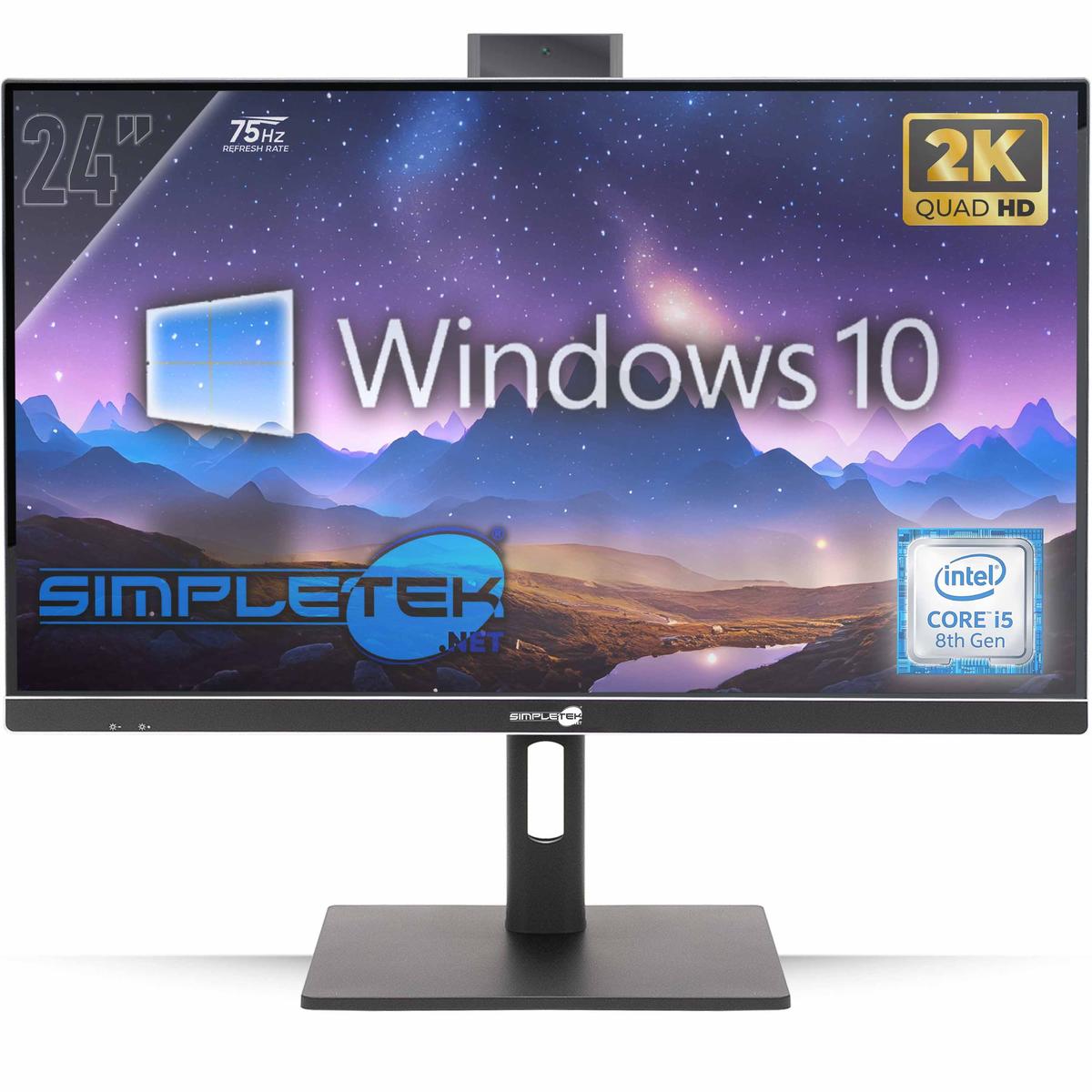 All IN One 24 " 2K 75Hz i5 8° Gen Win 10 Memory RAM 16GB SSD 480GB Gaming Render