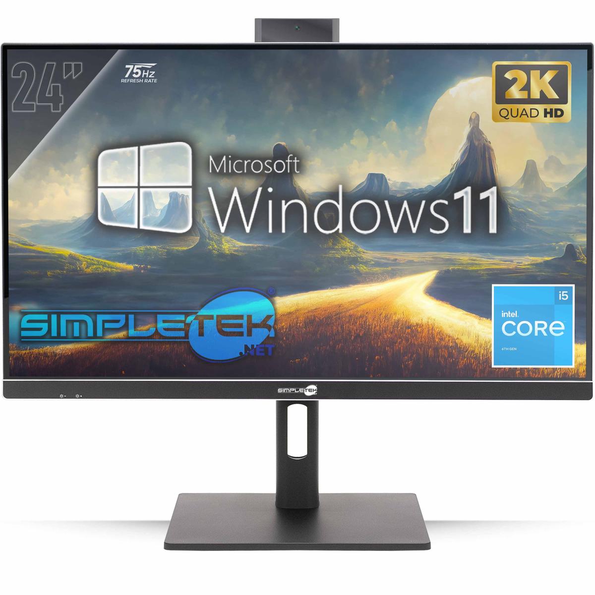 All IN One 24 " 2K 75HZ i5 6° Gen Win 11 RAM 8GB SSD 120GB Gaming Case Rendering - Picture 1 of 9