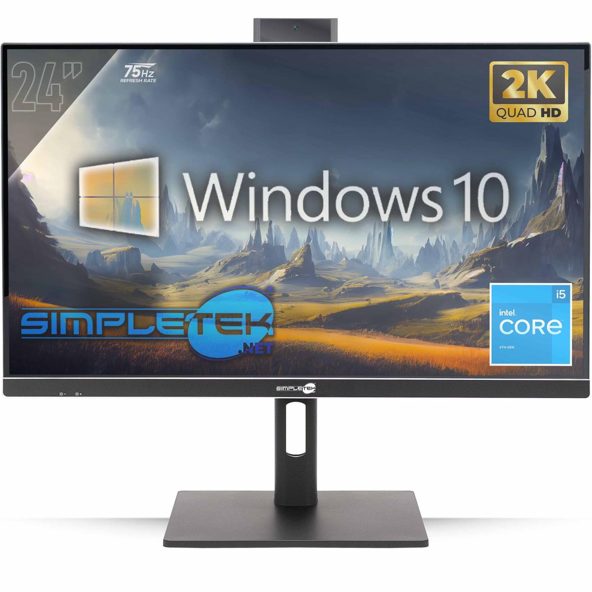 All IN One 24 " 2K 75HZ i5 Win 10 6° Gen RAM 8GB SSD 120GB Gaming Rendering Vesa
