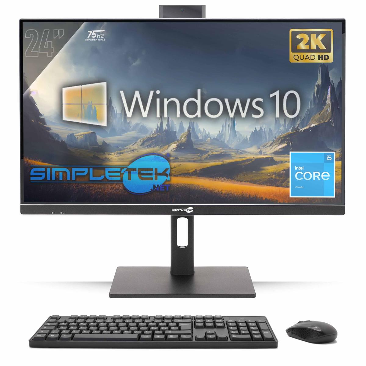 All IN One 24 " 2K 75HZ i5 Win 10 6° Gen RAM 8GB SSD 120GB Gaming Rendering Vesa - Picture 9 of 9