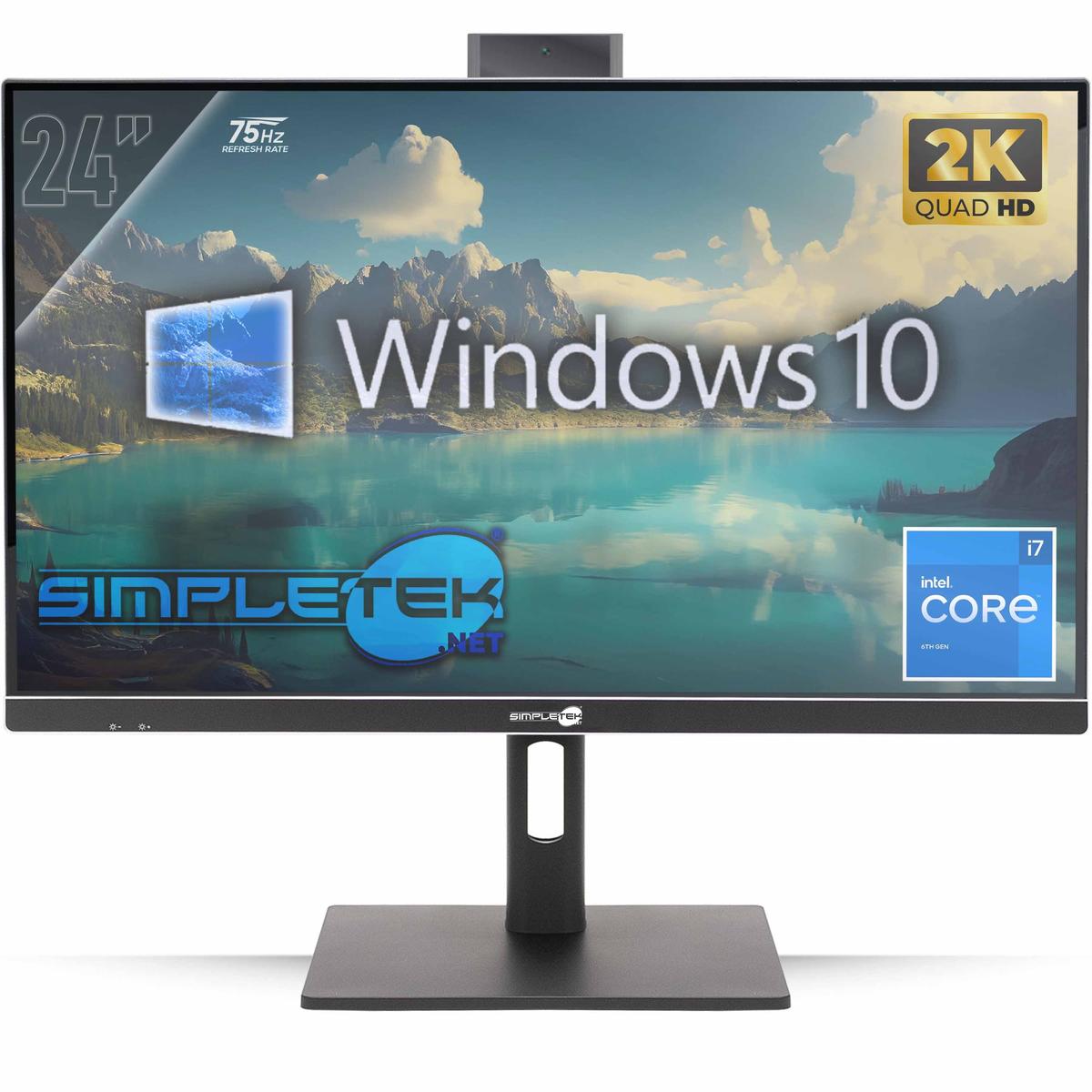 All IN One 24 " 2K 75HZ i7 6° Gen Win 10 RAM 64GB SSD 4TB Gpus GTX1660 6GB