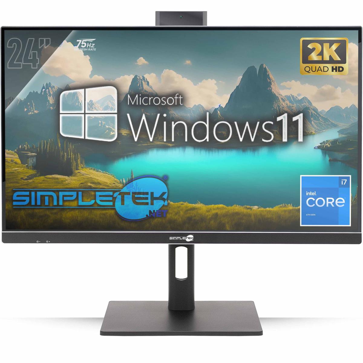 All IN One 24 " 2K 75HZ i7 6° Gen Win 11 Memory RAM 16GB SSD 480GB Gaming