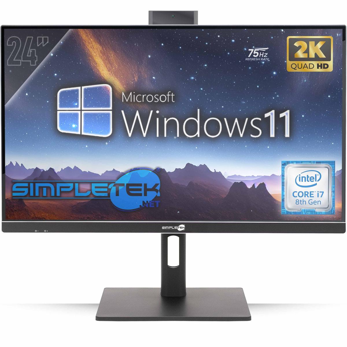 All IN One 24 " 2K 75Hz i7 8° Gen Win 11 RAM 64GB SSD 4TB Gpus GTX1660 6GB