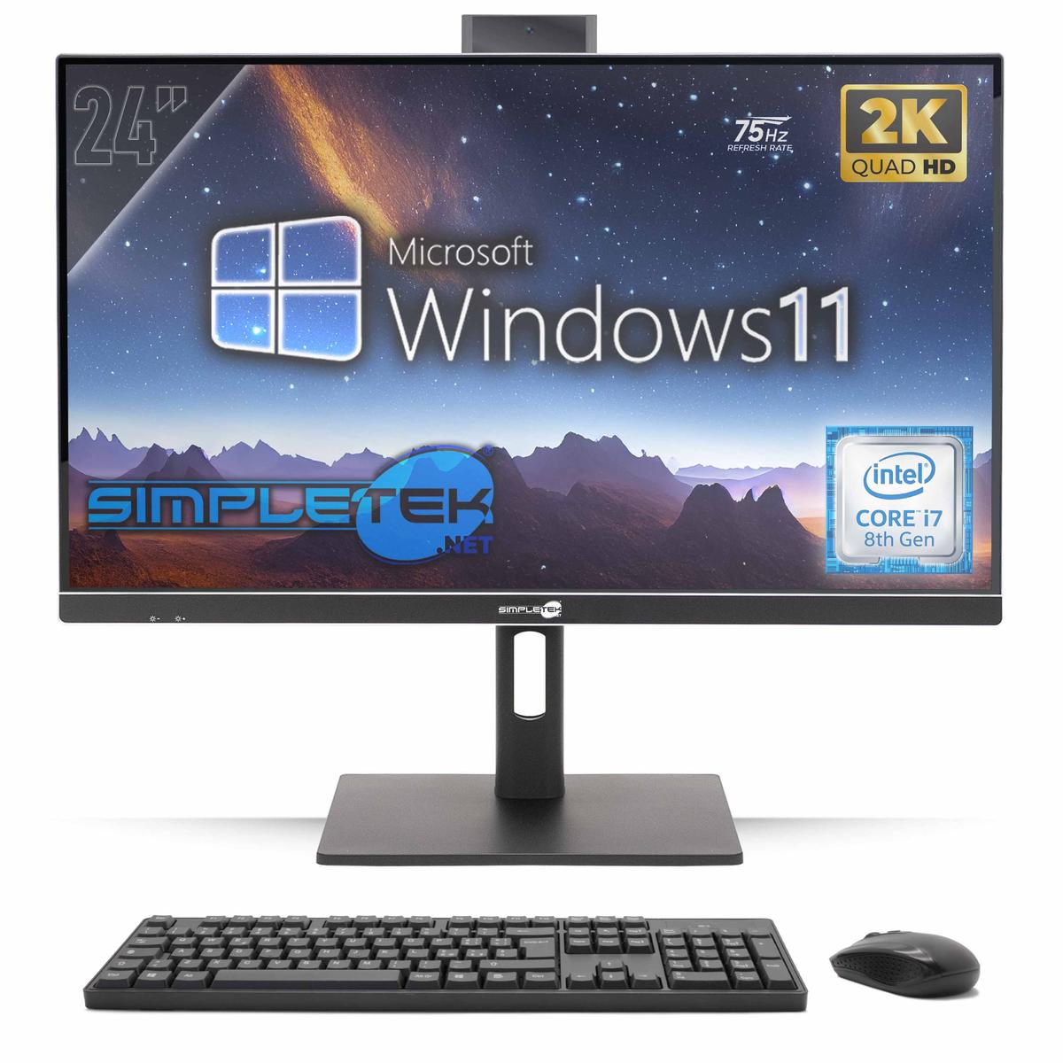 All IN One 24 " 2K 75Hz i7 8° Gen Win 11 RAM 64GB SSD 4TB Gpus GTX1660 6GB - Picture 9 of 9