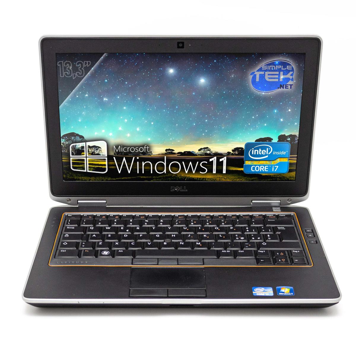 Dell E6320 13 " i7 Victoire 11PRO 16GB 480GB Graveur CD/DVD CD Dvd-Rw PC
