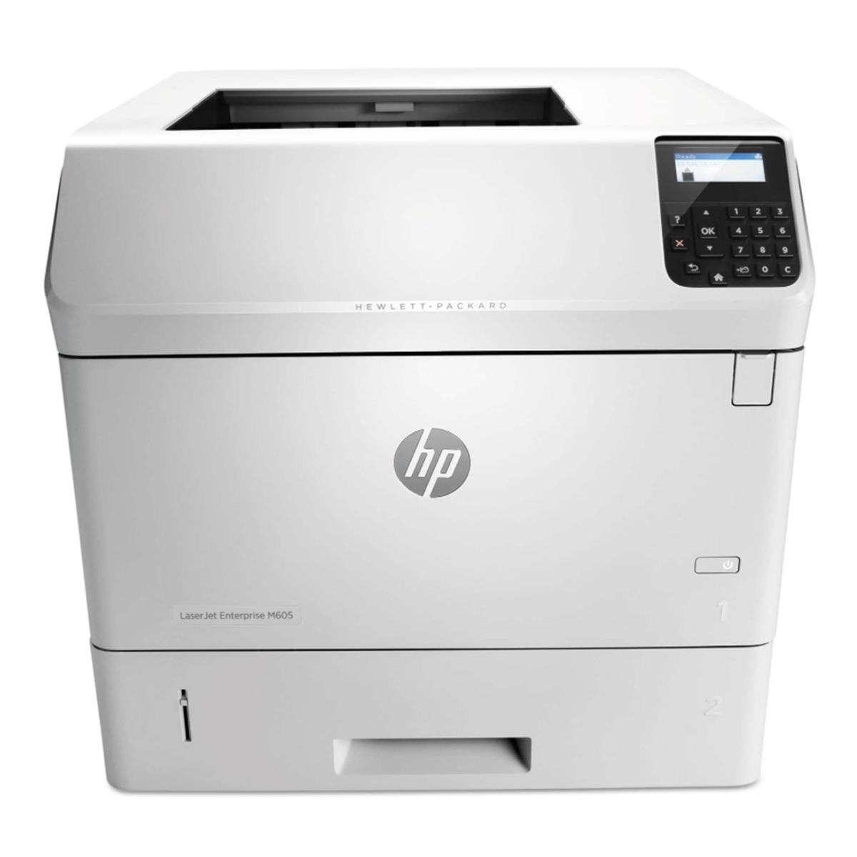 HP LASERJET ENTERPRISE M605DN Printer Laser USB LAN B/W 58PPM 1200DPI