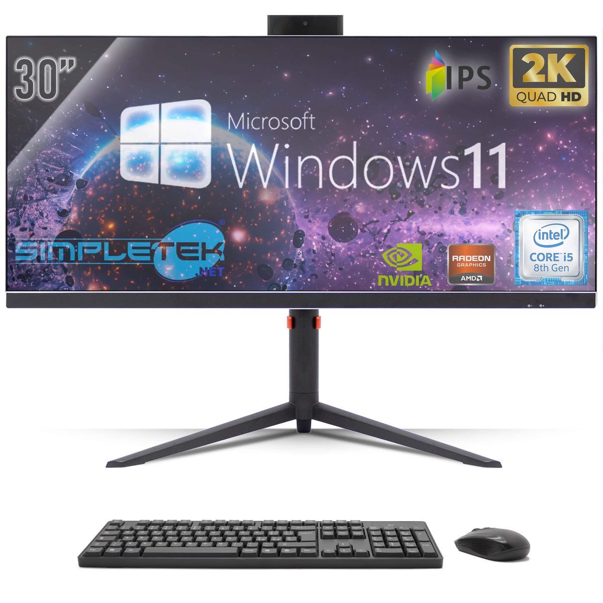 All IN One 30 " Gaming 2K i5 8° Gen RAM 8GB SSD 240GB Windows 11 Pro Aio Laptop