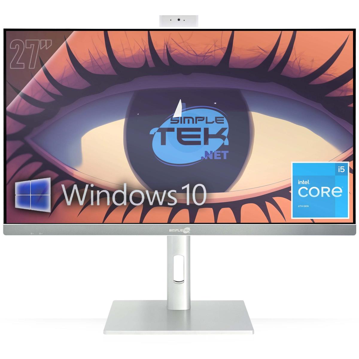 All IN One 27 " 4K i5 Windows 10 Pro RAM 8GB SSD 120GB Computer Gaming Vesa PC
