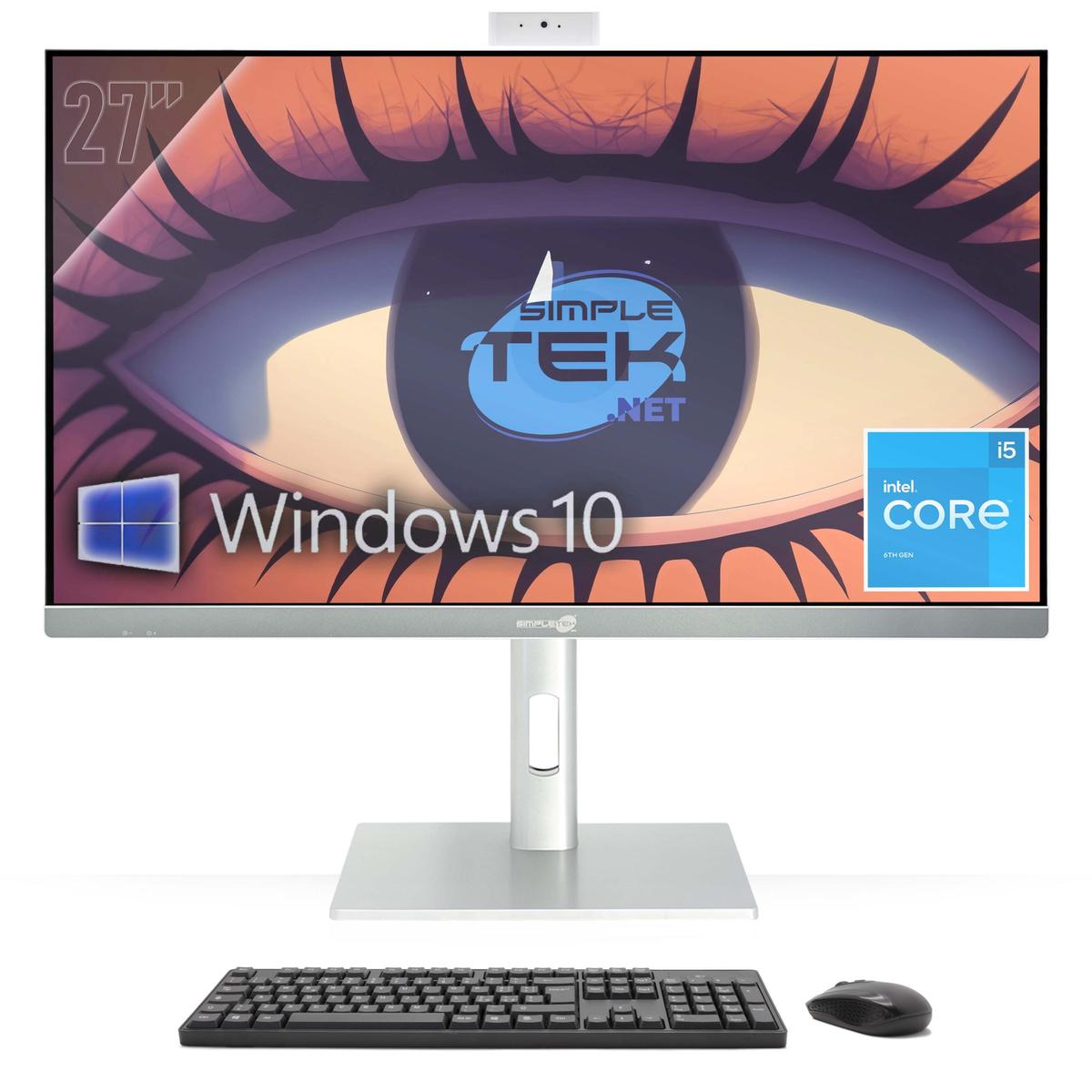 All IN One 27 " 4K i5 Windows 10 Pro RAM 8GB SSD 120GB Computer Gaming Vesa PC - Picture 10 of 10
