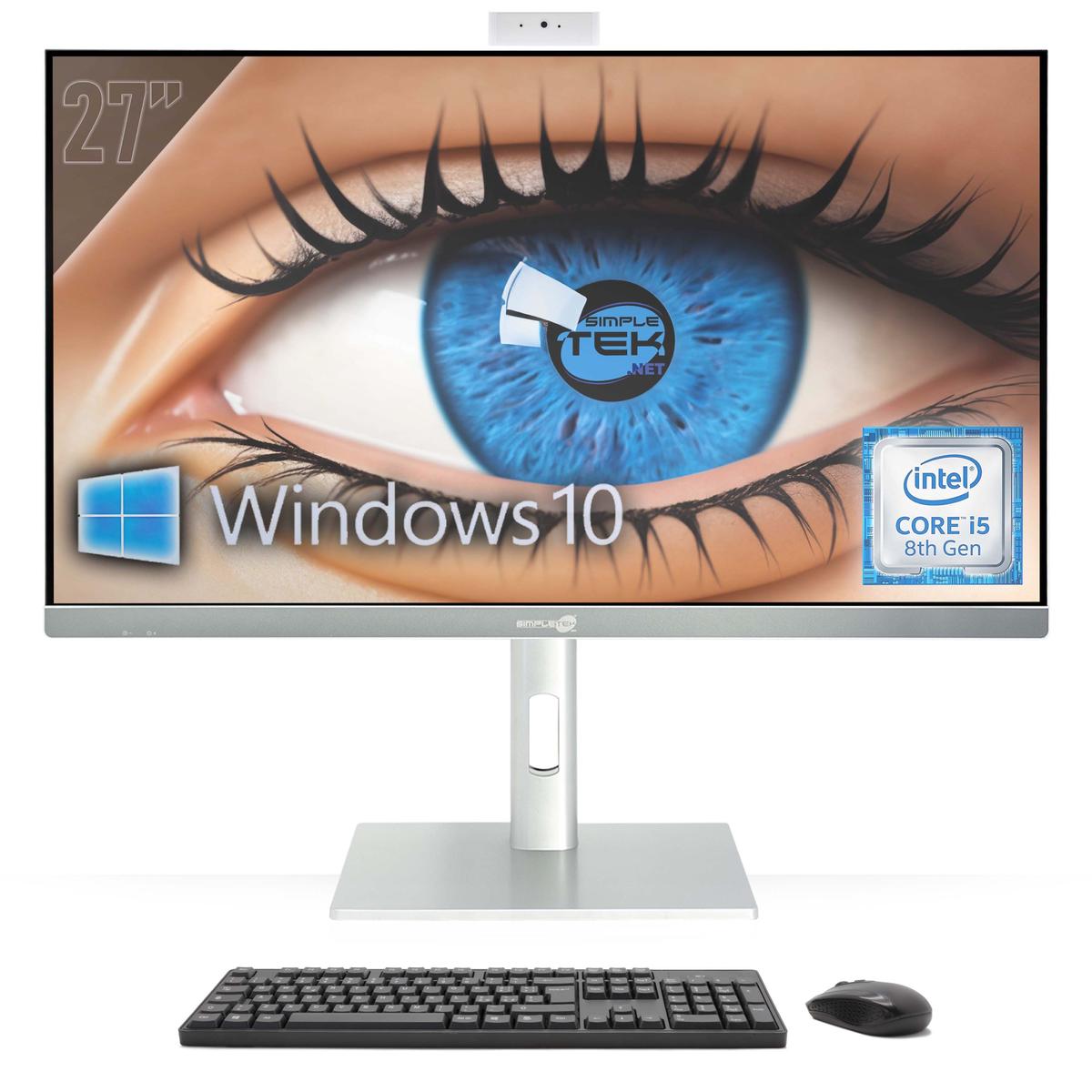 All IN One 27 " 4K i5 8° Gen RAM 8GB SSD 240GB Windows 10 Pro PC Gaming Vesa - Picture 10 of 10