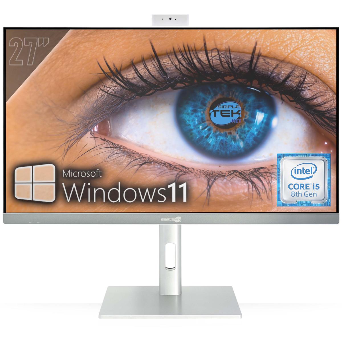All IN One 27 " 4K i5 8° Gen RAM 8GB SSD 240GB Windows 11 Pro PC Gaming' Vesa
