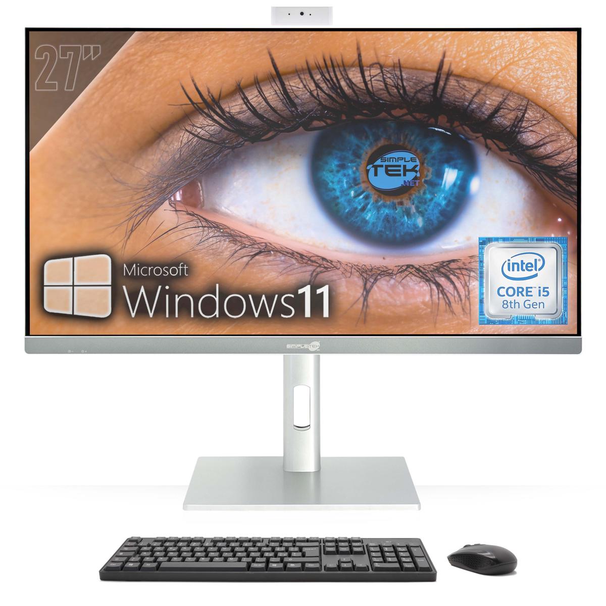 All IN One 27 " 4K i5 8° Gen RAM 8GB SSD 240GB Windows 11 Pro PC Gaming' Vesa - Picture 10 of 10