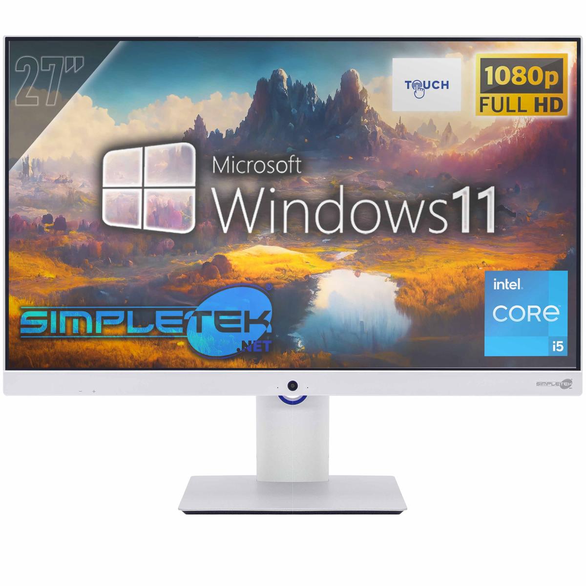 All IN One 27' Touch i5 RAM 8GB SSD 240GB Windows 11 Pro Aio Computer FHD ' Vesa
