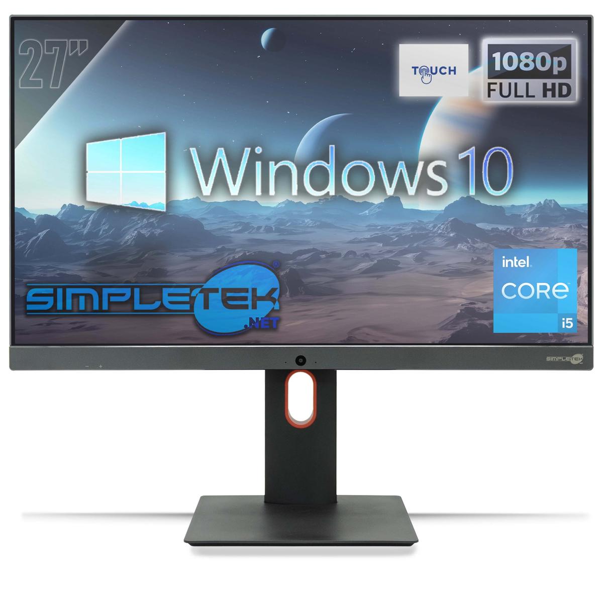 All IN One 27' Touch i5 RAM 8GB SSD 480GB Windows 10 Pro Computer FHD Vesa