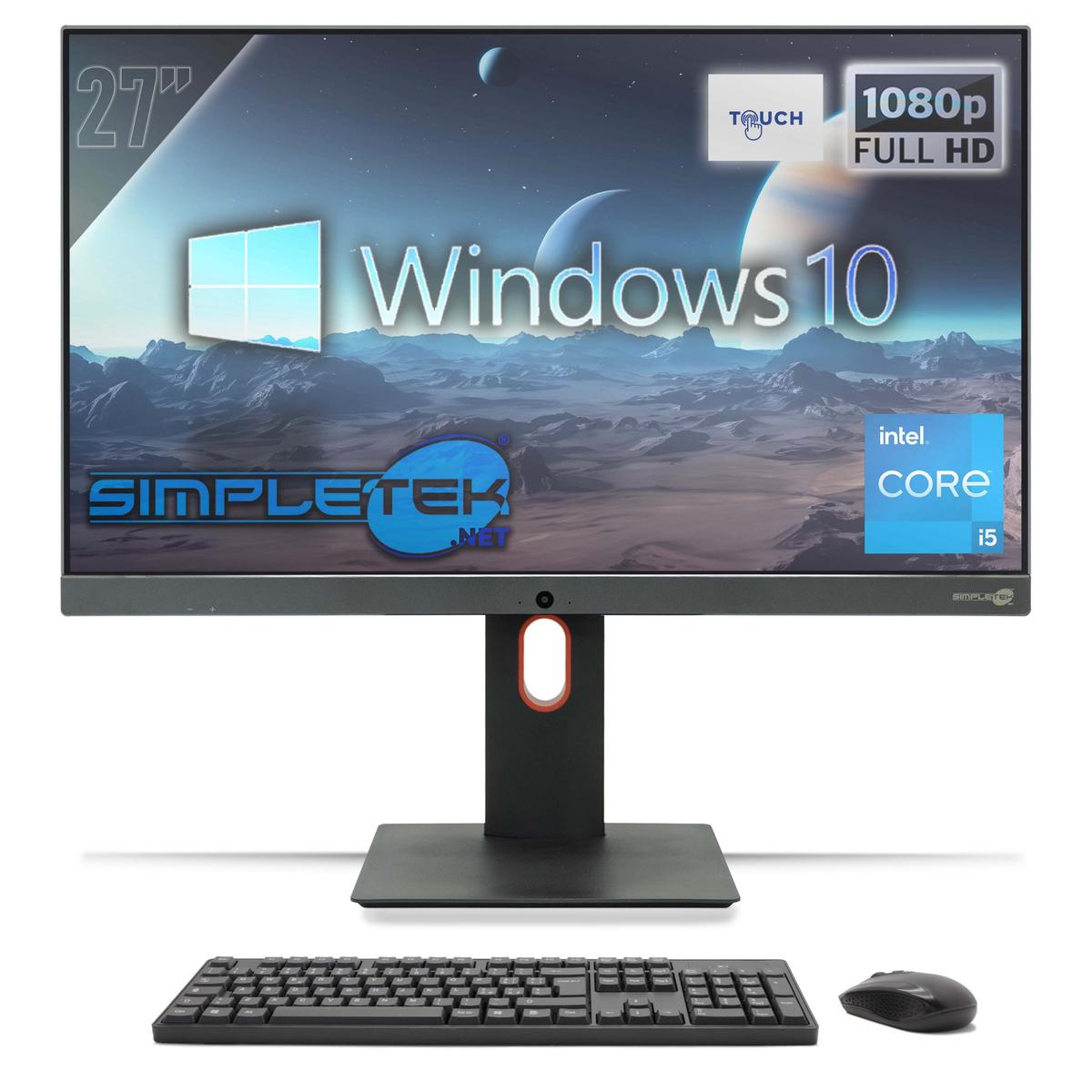 All IN One 27' Touch i5 RAM 8GB SSD 480GB Windows 10 Pro Computer FHD Vesa - Picture 9 of 10