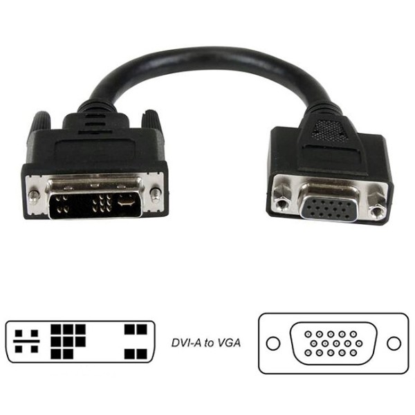 CAVO CONVERTITORE ADATTATORE DVI TO VGA DVI -A 12+5 PIN MALE VGA FEMALE