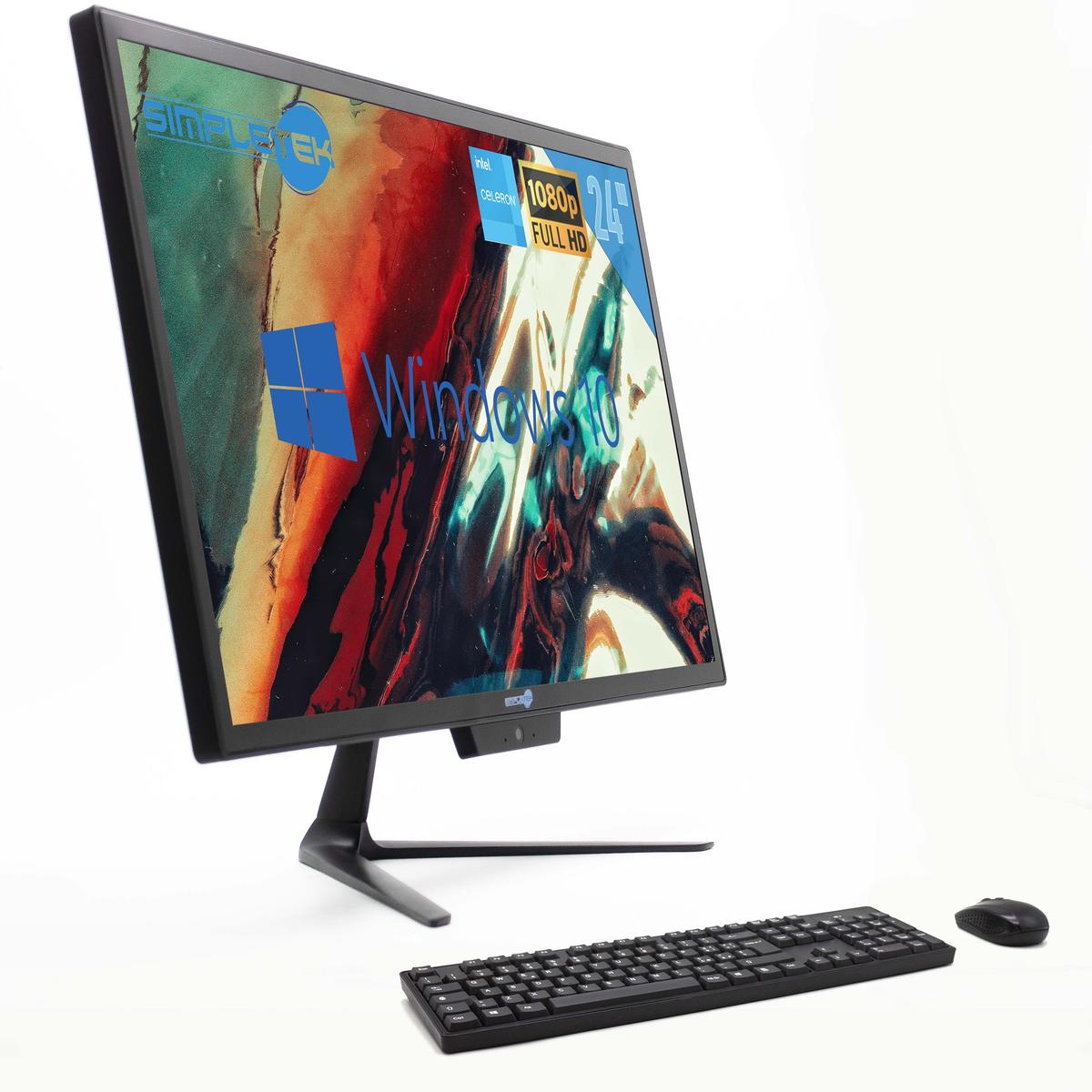 Aio All IN One 24 " 4gb 120gb Full HD Windows 10 Pro PC Desktop-Computer - Bild 1 von 9