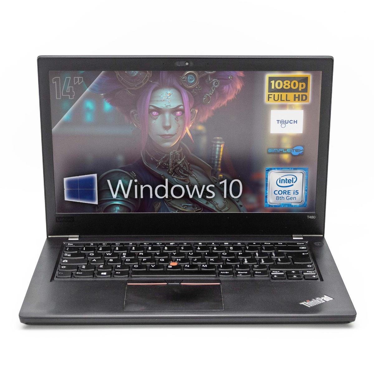 Lenovo T480 14 " Touch Screen I5 8th Gen 4gb 2tb Computer Notebook Refurbished - Picture 1 of 4