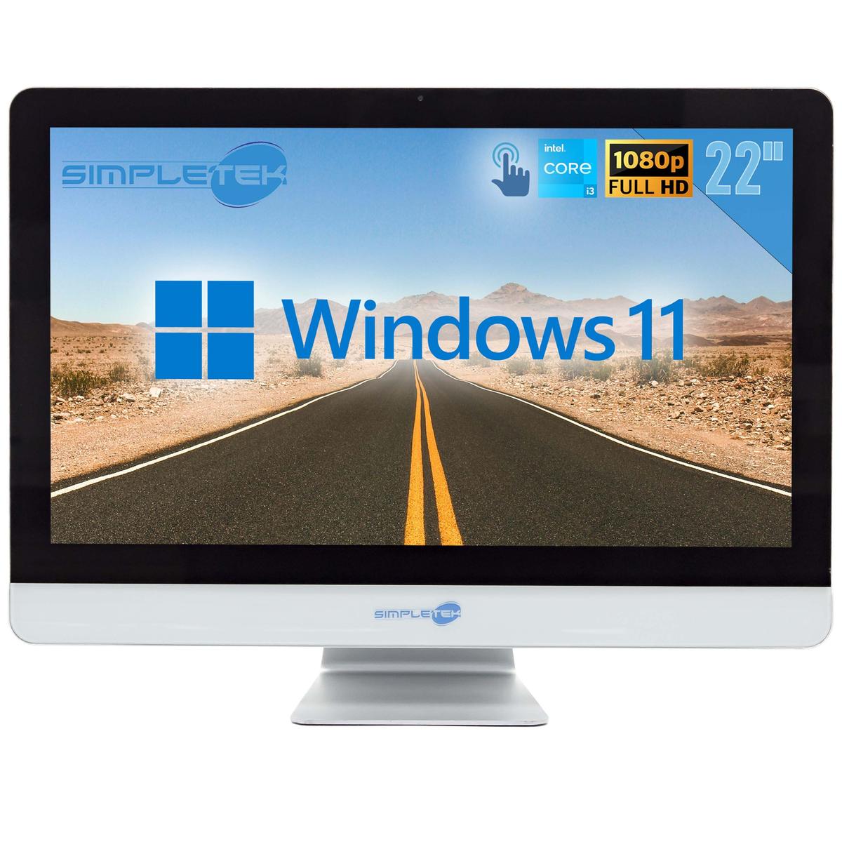 Aio Tout en Un i3 22 " FHD Tactile 4GB RAM SSD 120GB Windows 11 M.2 PC Capacite