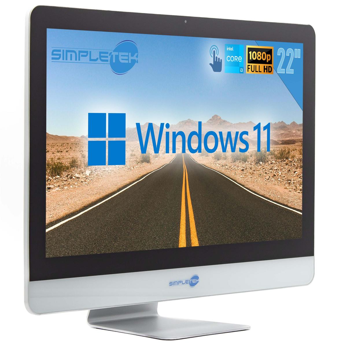 Aio Tout en Un i3 22 " FHD Tactile 4GB RAM SSD 120GB Windows 11 M.2 PC Capacite - Photo 3/7