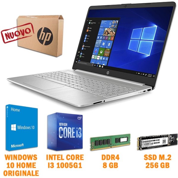 NOTEBOOK HP 15S-FQ1062NL 15,6" I3 1005G1 DDR4 8GB SSD 256GB WINDOWS 10