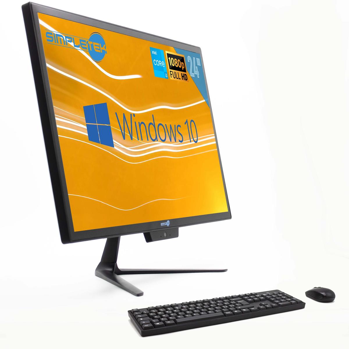 Aio All IN One 24 " i3 8GB 120GB Full HD Windows 10 Profi PC Desktop-Computer