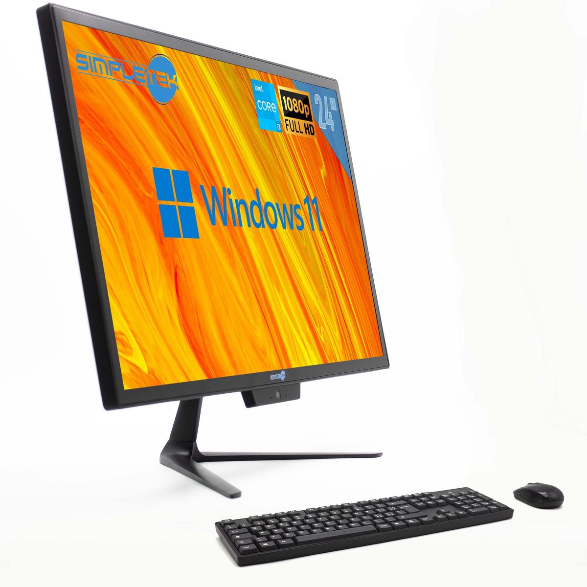 Aio Tout en Un 24 " i3 4GB 120GB Très Haute Définition Windows 11 Pro PC