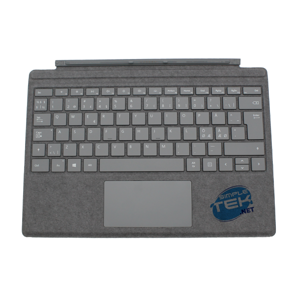 MICROSOFT TASTIERA ORIGINALE SURFACE PRO 3 4 5 6 7 LAYOUT QWERTY NORDICO NO | GRIGIO PLATINUM