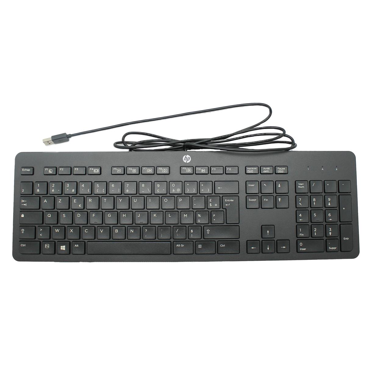 HP USB Slim Keyboard Layout Azerty French Fr 803181-051 Keyboard With Cable