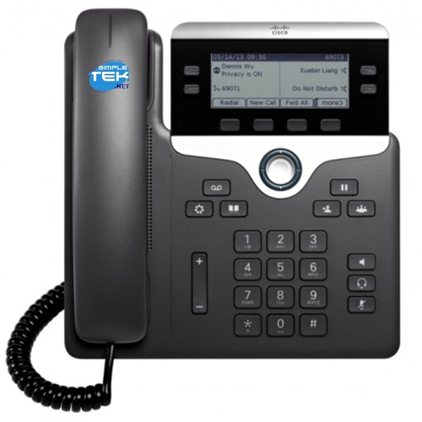 CISCO 7841 IP PHONE TELEFONO VOIP POE 4 LINEE SIP AZIENDALE CORNETTA SCHERMO