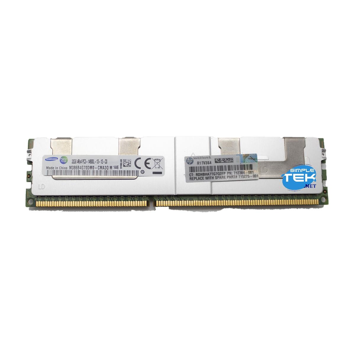 Samsung M386B4G70DM0-CMA3 32GB DDR3 Dimm ECC PC3-14900L Module RAM - Picture 1 of 5