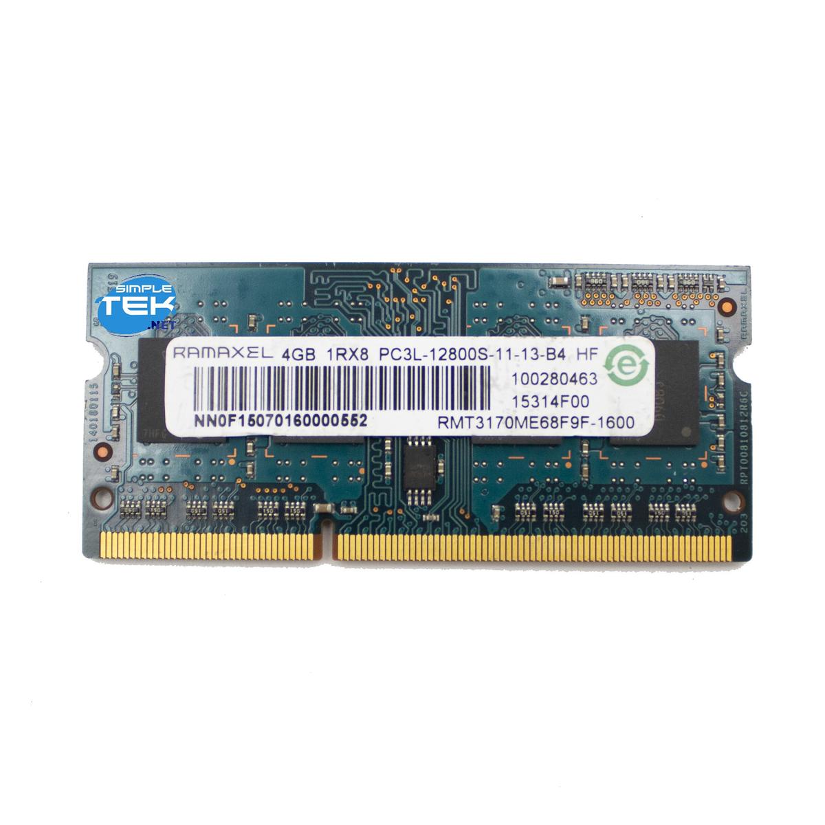 RAMAXEL 4GB DDR3L 1600MHZ 1.35V Memory RAM SODIMM Module Notebook Laptop - Picture 1 of 4