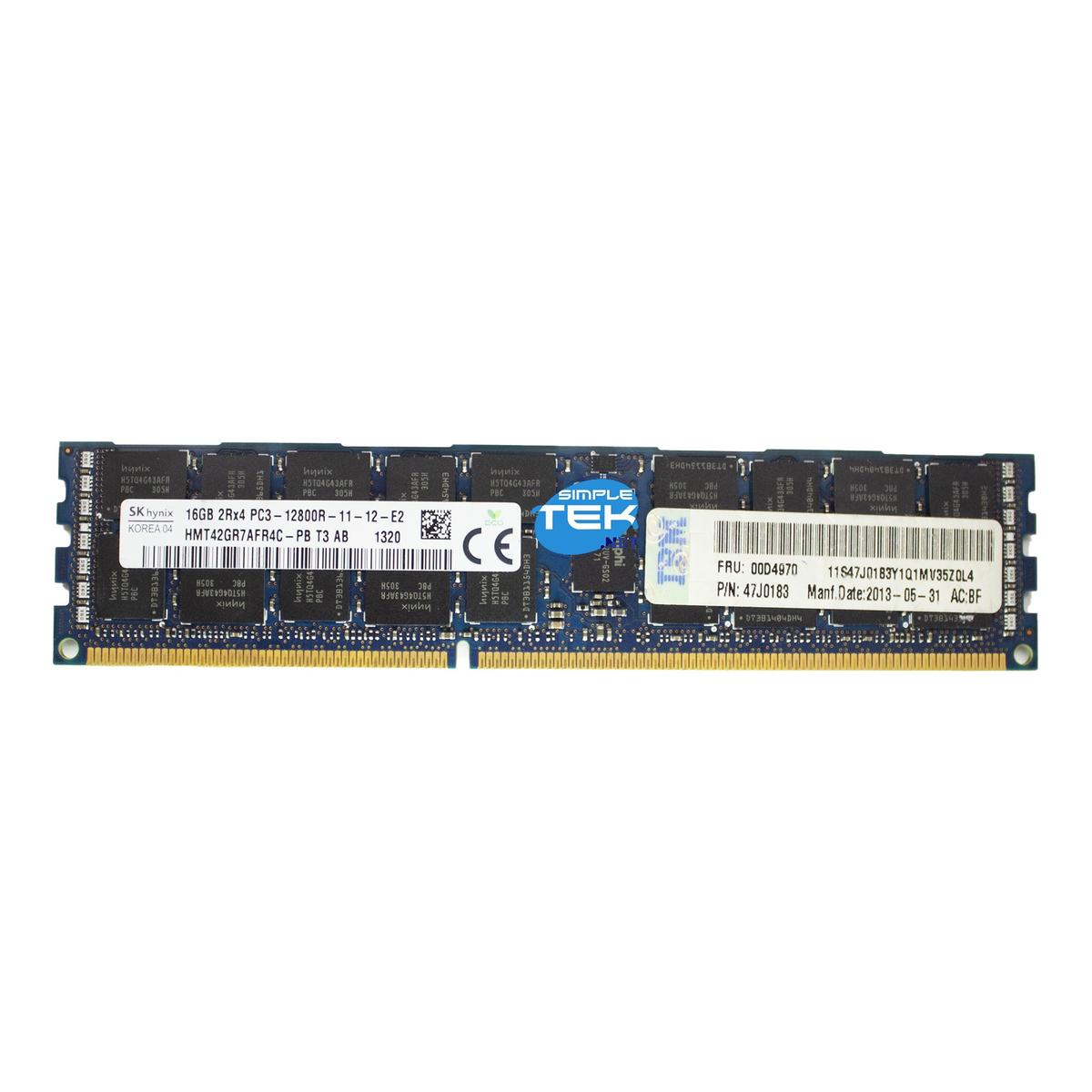 Skhynix DDR3 ECC 16GB PC3-12800R RAM Module Table Memory