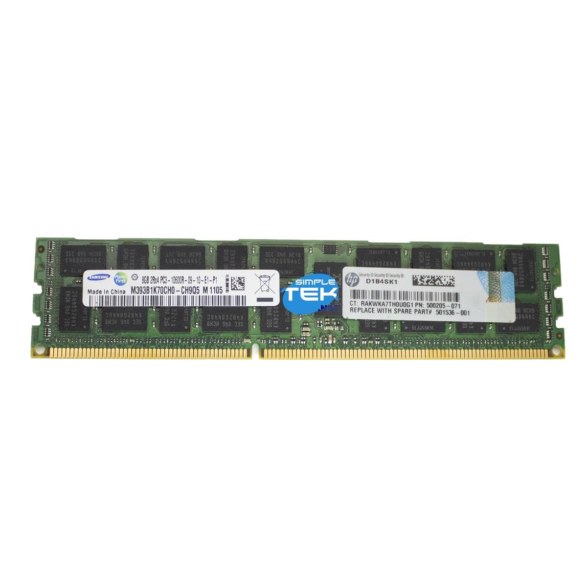 Samsung DDR3 ECC 8GB PC3-10600R RAM Module Table Memory M393B1K70CH0-CH9Q5