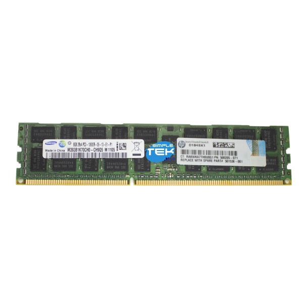 SAMSUNG DDR3 ECC 8GB PC3-10600R RAM MODULO BANCO MEMORIA M393B1K70CH0-CH9Q5