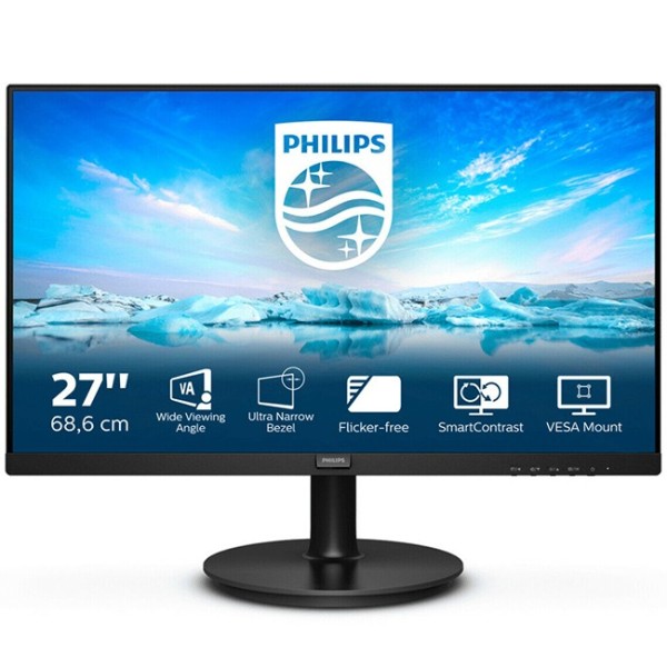 MONITOR PHILIPS V LINE 271V8 27" 68,6CM FULL HD 1080P WIDE 16:9 HDMI VGA VESA