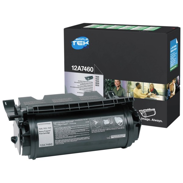 TONER NERO COMPATIBILE CON LEXMARK T630 5K 12A7460 T632 T634 T630N T632N