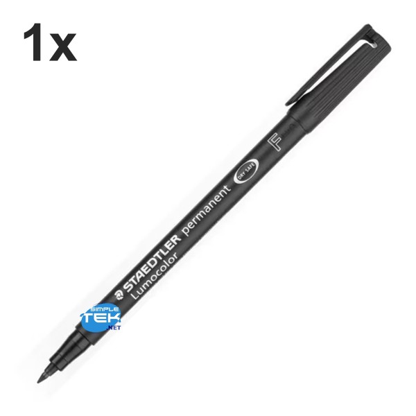 1 X PENNARELLO INDELEBILE NERO STAEDTLER LUMOCOLOR PERMAMENT PEN 318-9 0.6MM