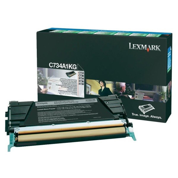 LEXMARK C734A1KG TONER ORIGINALE NERO PER C734 C736 X734 X736 X738 X746 X748